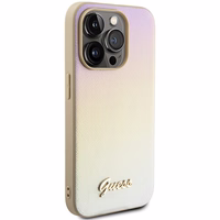 Guess GUHCP15XPSAIRSD iPhone 15 Pro Max 6.7" ciets apvalks Saffiano Iridescent Script - zelts
