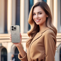Crystal Glitter viedtālruņa apvalks Iphone 11 Pro sudraba