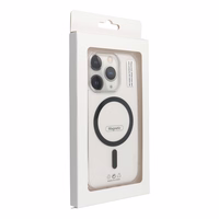 Drop Glue krāsains gredzenveida magnētiskais viedtālruņa apvalks, saderīgs ar MagSafe, paredzēts IPHONE 12 MINI, melns