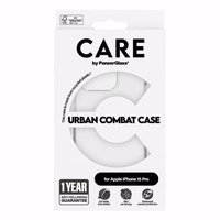 CARE by PanzerGlass Urban Combat viedtālruņa apvalks iPhone 15 Pro - caurspīdīgs