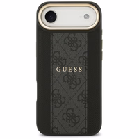 Guess viedtālruņa apvalks iPhone 17 Air HC MAGSAFE PU W/ 4G PU STRIPE melns