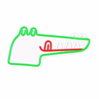 Neon PLEXI LED JURASSIC CROC zaļš FLNJ03 Forever Light