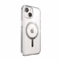 Speck Gemshell Grip + MagSafe - maciņš iPhone 17e / 16e / 15 / 14 / 13 (Clear / Chrome Finish)