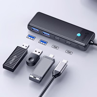 Hub USB-C Orico PAPW2AC-C3 dokstacija 2x USB-A 3.0 + 2x USB-C 3.0 - melna