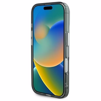 Karl Lagerfeld IML Monogram Karl & Choupette Head Magnētiskais viedtālruņa apvalks iPhone 16 - melns