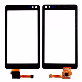 Touchscreen Saderīgs ar Nokia N8 ar frame Melns HQ