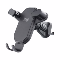 BLUE STAR gravitācijas automašīnas turētājs gaisa ventilācijai TRIANGULAR, melns