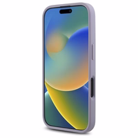 Guess stepēts metāla logotips viedtālruņa apvalks iPhone 16 - gaiši violeta