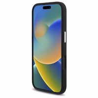 Mercedes silikona zilā svītra Magnētiskais viedtālruņa apvalks iPhone 16 - melns