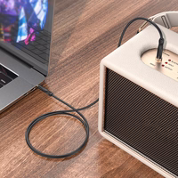 Borofone AUX kabelis BL16 - 3,5 mm ligzda uz 3,5 mm ligzdu - 1 metrs melns