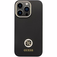 Guess GUHCP13LM4DGPK viedtālruņa apvalks iPhone 13 Pro / 13 – melns Silikona Logo Strass 4G