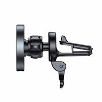 Tech-Protect MM15W-V5 automašīnas tālruņa turētājs ar MagSafe 15W indukcijas lādētāju, stiprināms pie gaisa ventilācijas - melns