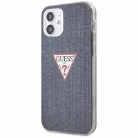Guess GUHCP12SPCUJULDB iPhone 12 mini 5.4" tumši zils cietais apvalks Jeans kolekcija