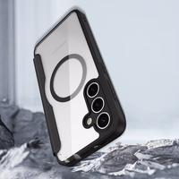 Dux Ducis Skin X Pro viedtālruņa apvalks Samsung Galaxy S25+ ar magnētisko un maku - melns