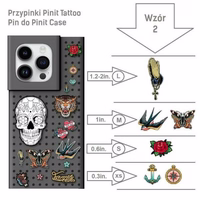 Komplekts Maciņš Pinit Dynamic + Tattoo Pin iPhone 14 Pro Max 6.7" melns raksts 2