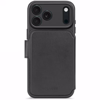 Decoded ādas noņemams makveida MagSafe viedtālruņa apvalks iPhone 17 Pro Max - melns