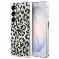 Guess maciņš IML Leopard Print Triangle MagSafe for Samsung Galaxy S26 melns