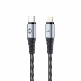 Forever Braix kabelis USB-C - Lightning 1,0 m 27W melns