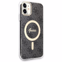 Guess GUHMN61H4STK iPhone 11 6.1" melns/melns cietais apvalks 4G MagSafe