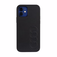 Audi sintētiskās ādas viedtālruņa apvalks iPhone 11 Pro 5.8" melns/melns cietais apvalks AU-TPUPPCIP11-TT/D1-BK