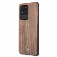 Mercedes Wood Line Walnut viedtālruņa apvalks Samsung Galaxy S20 Ultra – brūns