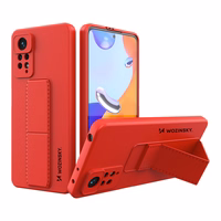 Wozinsky Kickstand Case silikona viedtālruņa apvalks ar statīvu Xiaomi Redmi Note 11 Pro sarkans
