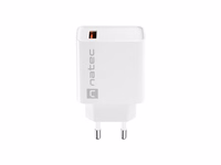 NATEC NETWORK CHARGER RIBERA USB-A 18W balts