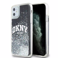 DKNY Liquid Glitter Big Logo viedtālruņa apvalks iPhone 11 / Xr - melns