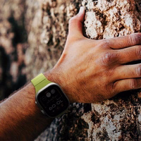 UNIQ siksniņa Stride Apple Watch Series 1/2/3/4/5/6/7/8/9/SE/SE2 38/40/41mm FKM gumijas piparmētru zaļš