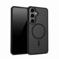 Crong Hybrid Matte Magnetic - MagSafe Case Samsung Galaxy S24 (melns)