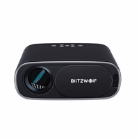 BlitzWolf BW-V4 1080p LED projektors, Wi-Fi + Bluetooth (melns)