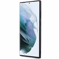 Karl Lagerfeld 3D Gumijas Mirdzošs Logotips viedtālruņa apvalks Samsung Galaxy S23 Ultra - melns