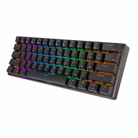 Royal Kludge RK61 RGB mehāniskā tastatūra, sarkanais slēdzis (melna) (QWERTY)