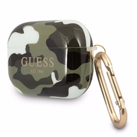 Guess GUAPUCAMA AirPods Pro apvalks zaļš/haki Camo kolekcija