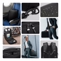 Wozinsky Premium 15,6'' klēpjdatora mugursoma / soma ar siksnu - melna