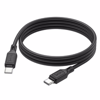 Kabelis USB-C uz USB-C Hoco 3A 60W 1 m X90 melns