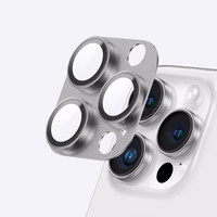 AmazingThing aviācijas klases sakausējuma rūdītais stikls objektīvam iPhone 16 Pro / 16 Pro Max - pelēks