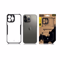 Tactical Quantum Stealth Maciņš for Apple iPhone 13 Pro Max Caurspīdīgs/Melns