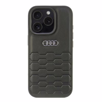 Audi Sintētiskās ādas iPhone 16 Pro 6.3" melns/melns cietais apvalks AU-TPUPCIP16P-GT/D2-BK