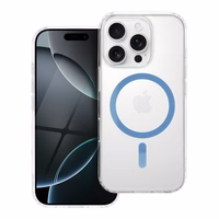 Drop Glue krāsains gredzenveida magnētiskais apvalks, kas ir kompatibilis ar MagSafe, paredzēts SAMSUNG A16 5G / A16 4G, gaiši zils