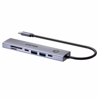 UNITEK USB-C 7-in-1 PD 100W HDMI 2.0 HUB WITH ON/OFF SWITCH