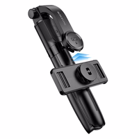 Borofone Selfie nūja BY13 Nube bezvadu ar statīvu un tālvadības pulti melna