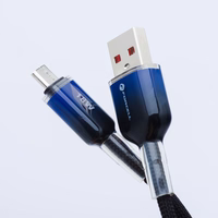 Kabelis FORCELL F-ENERGY C351 USB A uz Micro USB QC3.0 2,4A 18W Gradient 1 m melns (m)