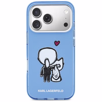 Karl Lagerfeld Karl & Choupette Back MagSafe Maciņš for iPhone 17 Pro Max - zils