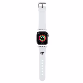 Karl Lagerfeld 3D Rubber Choupette Head Siksniņa for Apple Watch 42/44/45/49mm - Balts