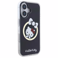Hello Kitty IML Jautrā lente magnētiskais iPhone 16 viedtālruņa apvalks - melns