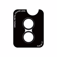 Rock Pure Series Kameras objektiiva stikls uz iPhone 17 kameras (2 gab.) melns