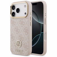 Guess 4G Strass Logo magnētiskais viedtālruņa apvalks iPhone 17 Pro - rozā