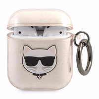 Karl Lagerfeld Glitter Choupette AirPods 1/2 vāciņš zelta krāsas