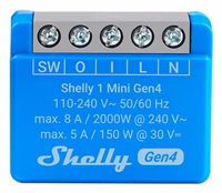 SHELLY 1 Mini Gen4 Smart switch zils 2 pcs